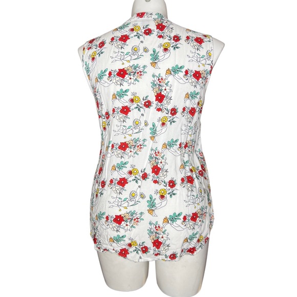 Primark Floral Sleeveless Button Down Tank size 14 - Picture 5 of 15